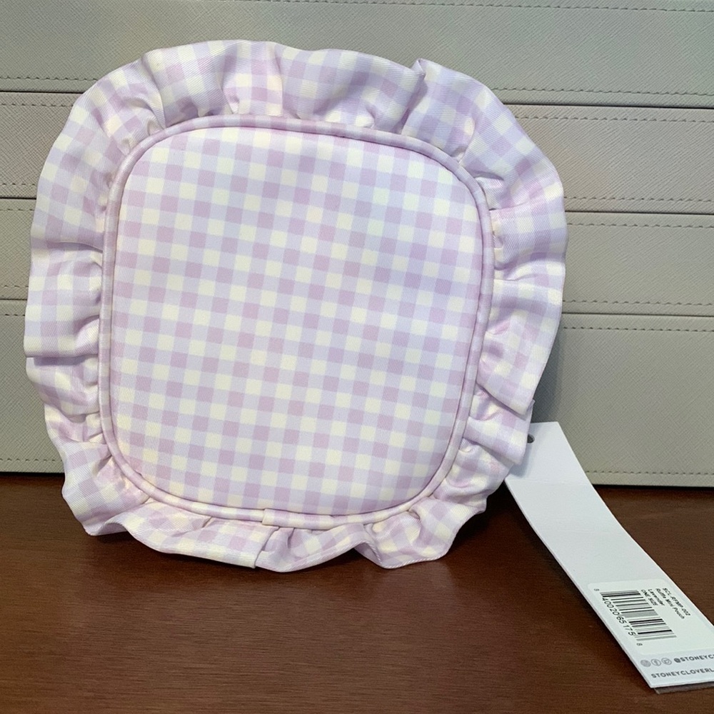 NWT Stoney Clover Lane Ruffle Mini Pouch Lavender
